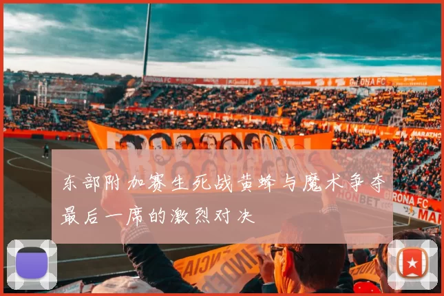 东部附加赛生死战黄蜂与魔术争夺最后一席的激烈对决